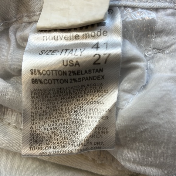 Machine white distressed denim pants n98-3 - Picture 3 of 4